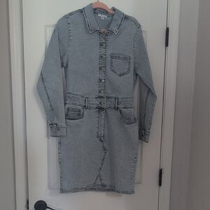 Denim Button-Up Dress